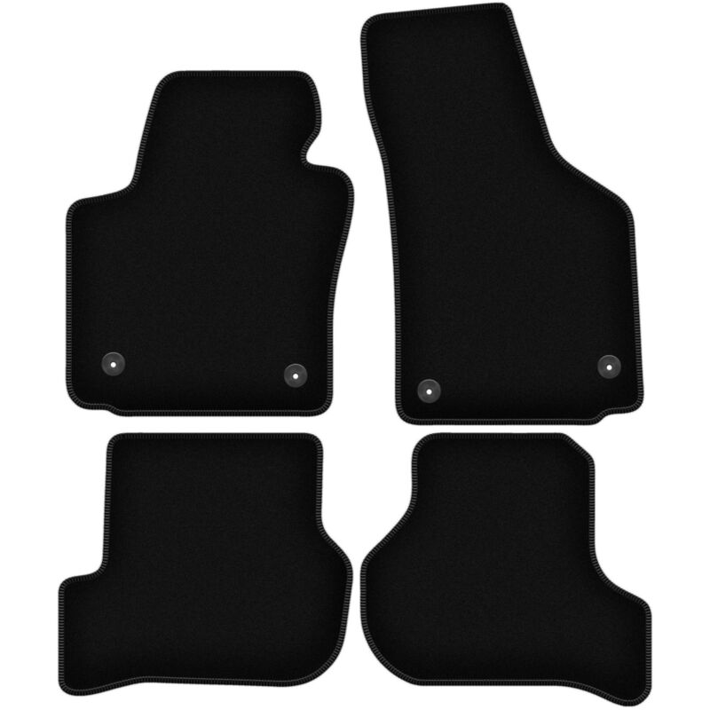 Basic Schwarze Veloursmatten Für, Seat Leon Ii Fließheck (2005-2012)