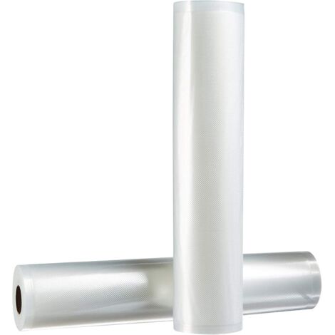 Basics Rouleaux Réutilisable pour appareil de mise sous vide, 28 cm x 500 cm, Lot de 2
