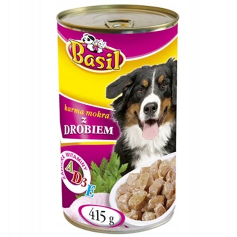 Basil 415g Hundefutter mit Geflügel, 1 Dose