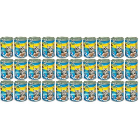 Basil 415g Katzenfutter mit Lachs, 30 Dosen