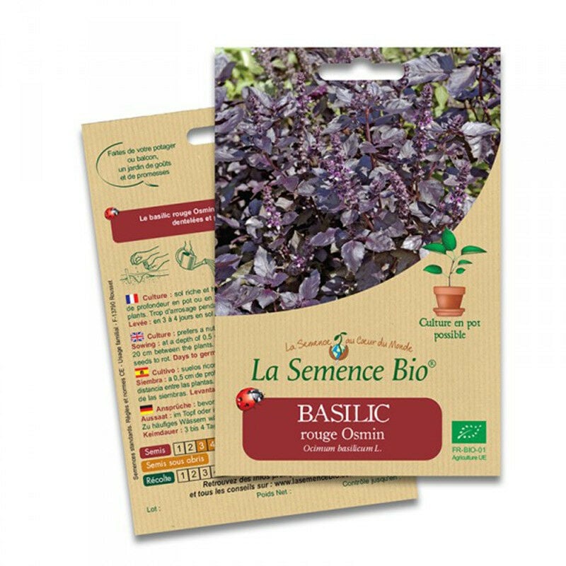 La Semence Bio - Graines bio - Basilic Rouge Osmin 150 gn
