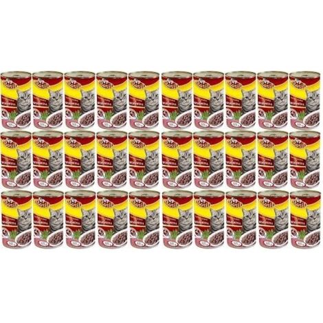 Basilikum 415g Rind Katzenfutter, 30 Dosen
