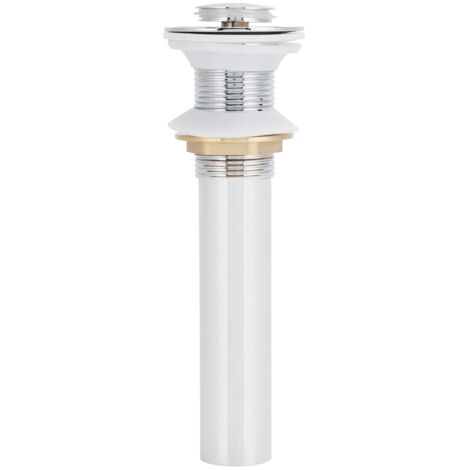 Basin Drain Sink Drain Stopper Electroplating Popup Drainer NonOverflow Bathroom Hardware(Electroplating Popup without Hole )