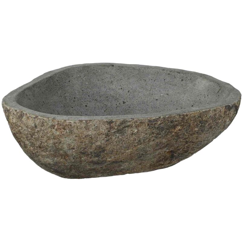 Basin Hellgrau (46-52) X (35-40) X 15 Cm Flussstein Vidaxl