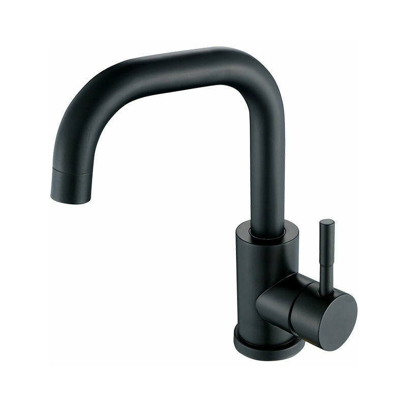Basin Mixer 304 Stainless Steel Basin Hot And Cold Water Faucet Black