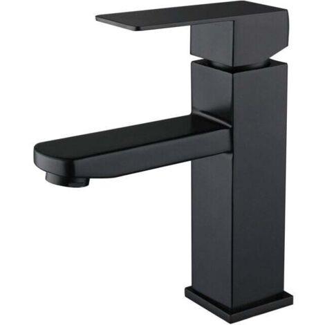 Basin mixer 304 stainless steel black basin mixer hot and cold adjustable