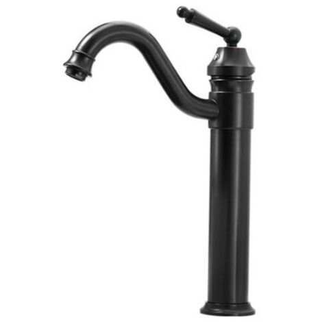 Basin mixer High basin mixer in matt black Piralla Matt black - Without waste - Matt black
