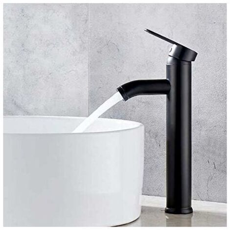 Basin MixerBathroom Faucet, Black Basin Faucet, High Quality Faucet, Bathroom Faucet, Wear-Resistant, Suitable for Inner Diameter 32mm-42mm