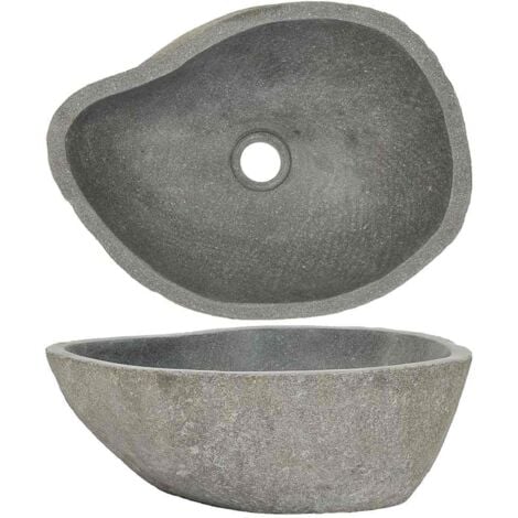 Basin River Stone Oval (37-46)x(29-36) cm vidaXL