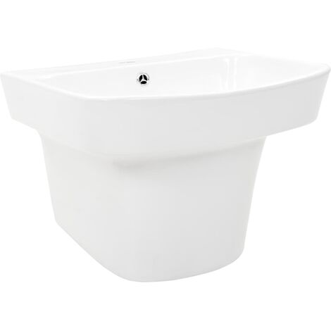 Basin White 50 x 45 x 41 cm Glazed Ceramic vidaXL
