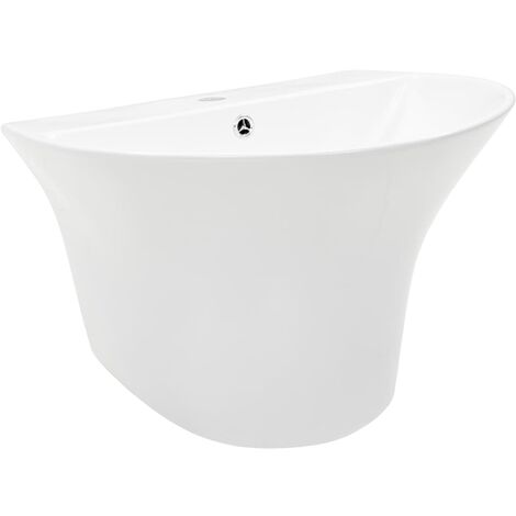 Basin White 56 x 48 x 42 cm Glazed Ceramic vidaXL