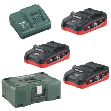 Basis-Set Metabo 3 x LiHD 3.1 Ah + Metaloc (685075000)