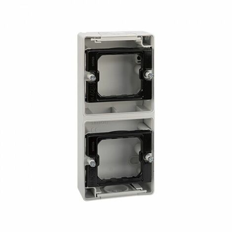 Basis wasserdichte graue Box 2 vertikale Elemente Simon 44 Aqua 4400763-035