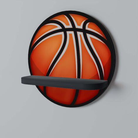 BASKEBALL LUST Mensola rotonda nera