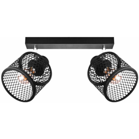 BASKET 2 Lámpara de techo y pared - Industrial, metal, 2xE27