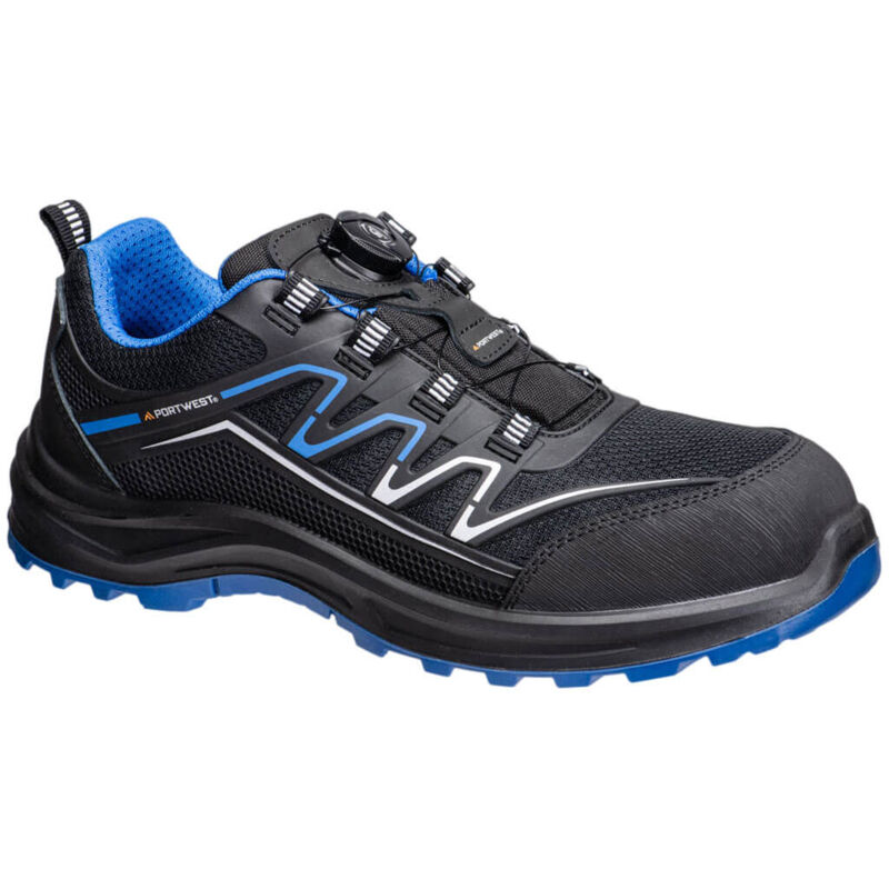 Basket composite s1ps esd sr fo - taille 44 - noir/bleu Portwest