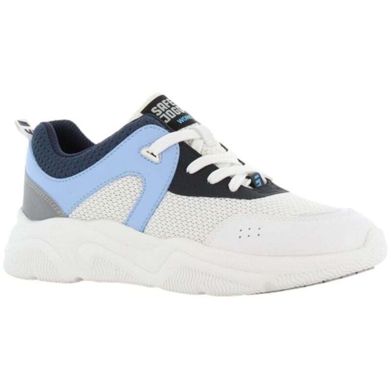 Safety Jogger - Basket confortable tendance Femme sloan O1 low esd src Blanc / Bleu 41
