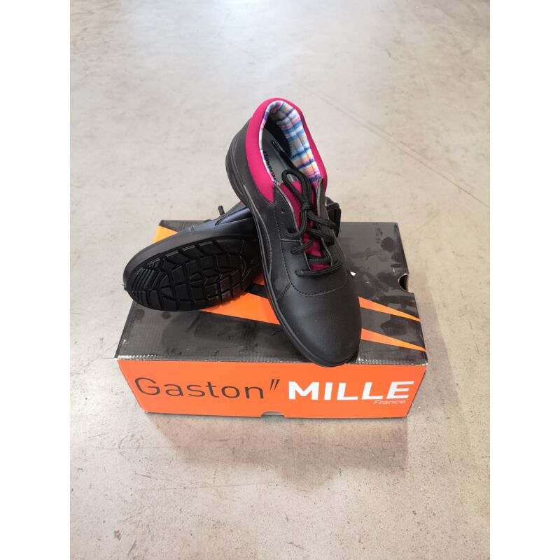 Chaussures de sécurité femme noir et fuchsia t.40 O2 SRC GASTON MILLE GANO940