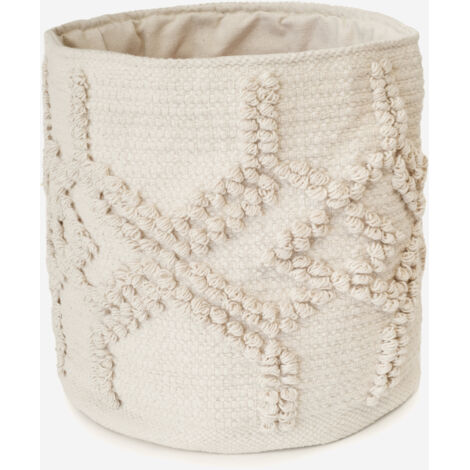BASKET MACRAMÉ NATURAL Ø30X30 cm