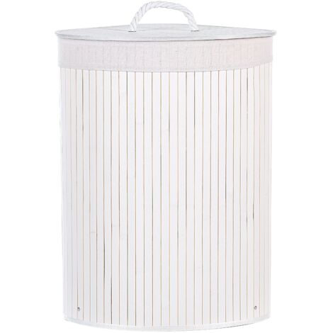 Basket MATARA Bamboo Wood White 57 L