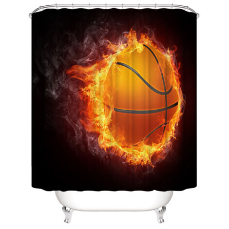 Basketball-Duschvorhang 180 x 180 cm, Bewegungs-Duschvorhang