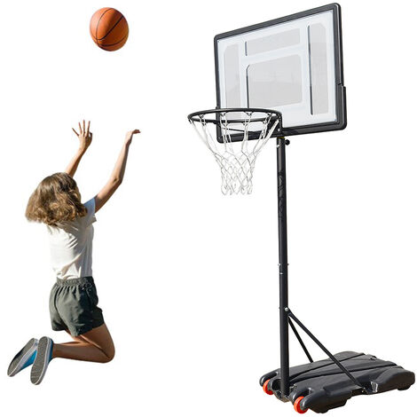 Basketballständer Basketballkorb mit Staender Basketballanlage rollbar Höhenverstellbar 155-210cm