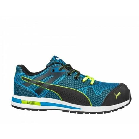 PUMA SAFETY SHOES Baskets de sécurité basse BLAZE KNIT LOW S1P HRO SRC bleu/vert P43 - PUMA - 643060-T.43