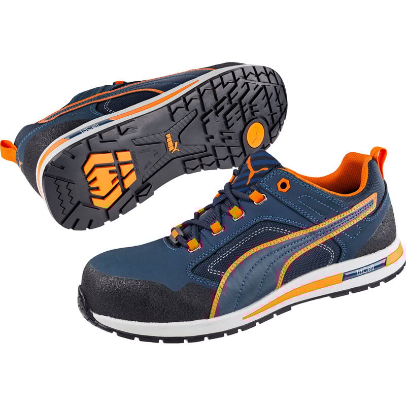 Baskets de sécurité S3 Puma Crosstwist Low 643100 - Orange / Bleu clair - 44 - Orange / Bleu clair