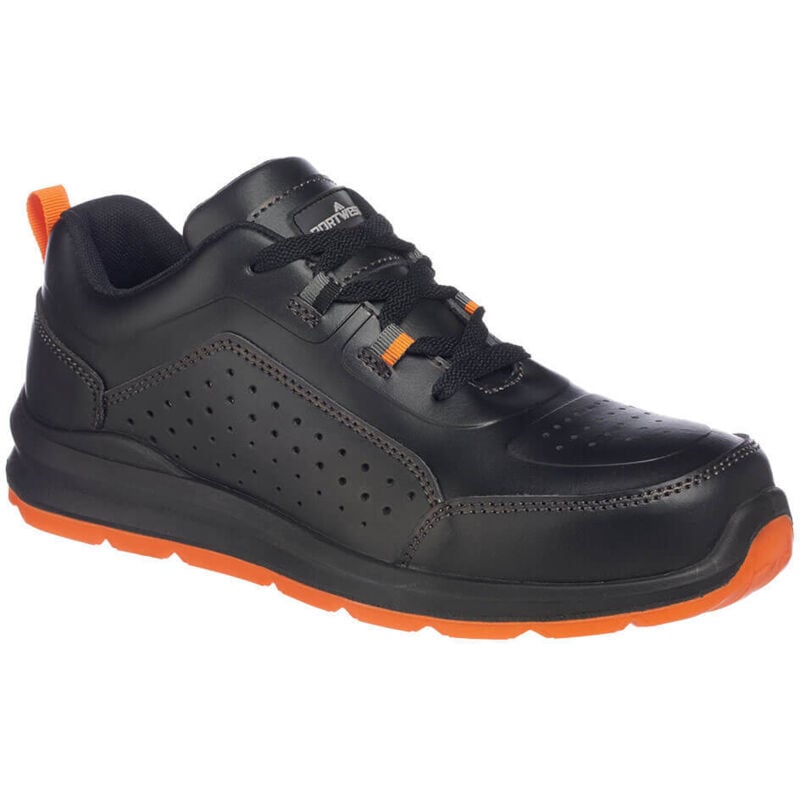 Compositelite Perforated Safety Trainer S1P - 44 - Noir/Orange - Portwest