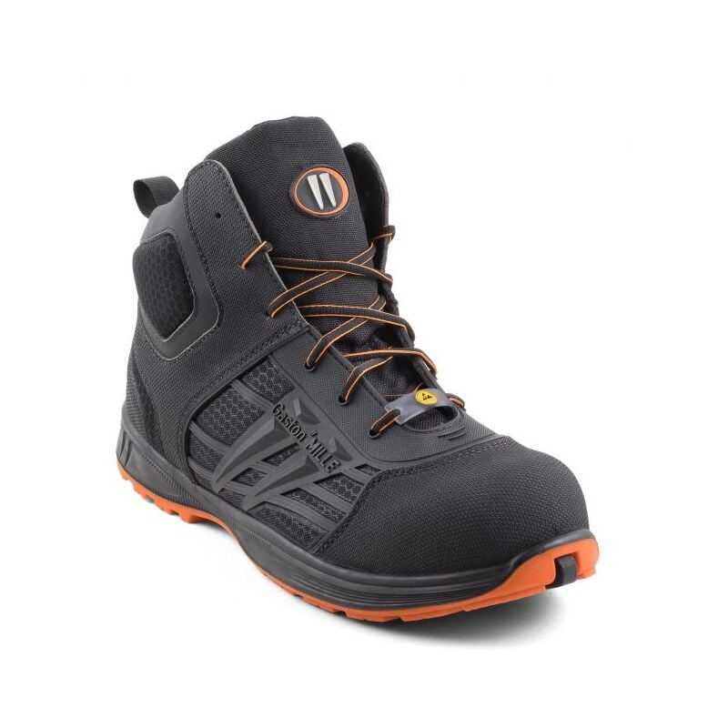 Chaussures de sécurité haute noire Gaston Mille neptune S3 an hi ci sra esd - NEHN30 45