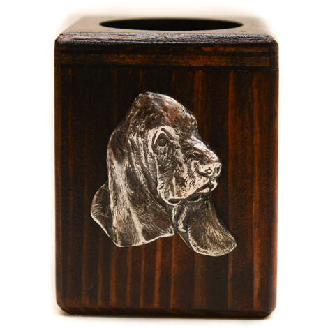 Basset Hound II - candelabro de madera con un perro, un recuerdo único después de la pérdida de un perro, hecho a mano por Art-Dog
