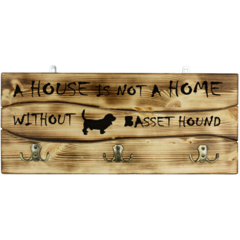Basset Hound - Percha para ropa con perro, expositor de medallas, decoración del hogar de Art-Dog
