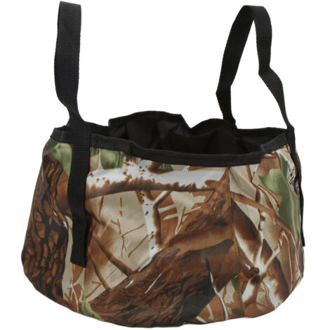 Bassin de camping pliable et résistant, design camouflage pour voyage et extérieur