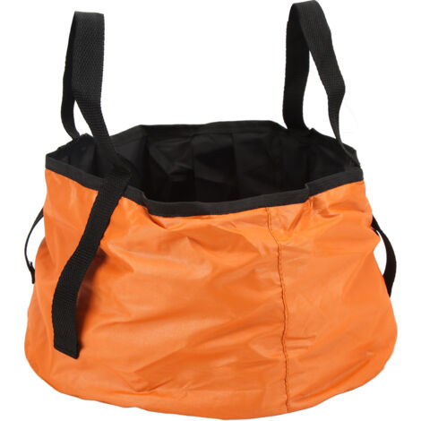 Bassin de camping pliable et résistant pour voyage - Portable et léger - Orange