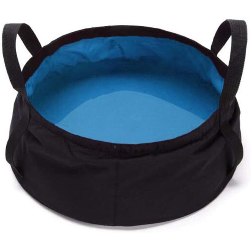 Bassin Pliable Portable Étanche Seau Pliant Camping Extérieur Pêche Voyage 8,5 litres Bleu