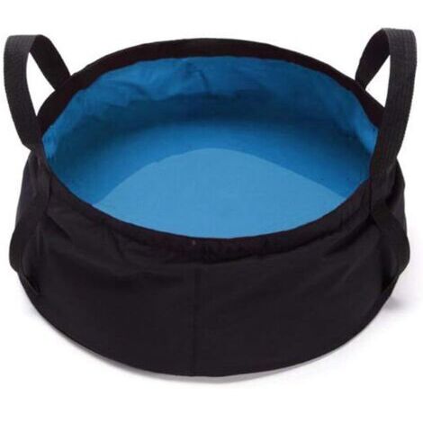 Bassin Pliable Portable Étanche Seau Pliant Camping Extérieur Pêche Voyage 8,5 litres Bleu