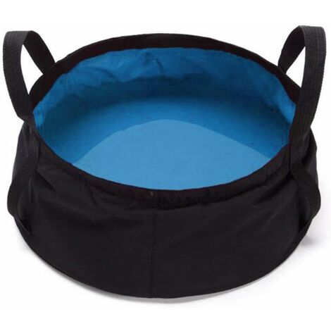 Bassin Pliable Portable Étanche Seau Pliant Camping Extérieur Pêche Voyage 8,5 litres Bleu Versailles