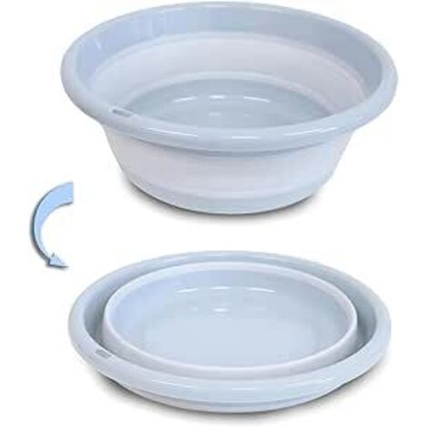 Bassine Pliable, Bassine Plastique (31cm, Vert) Panier Linge Pliable, Petite Bassine, Bol Pliable, Utile dans la Salle de Bains, Cuisine, Jardin, Camping, en Caoutchouc thermostatique