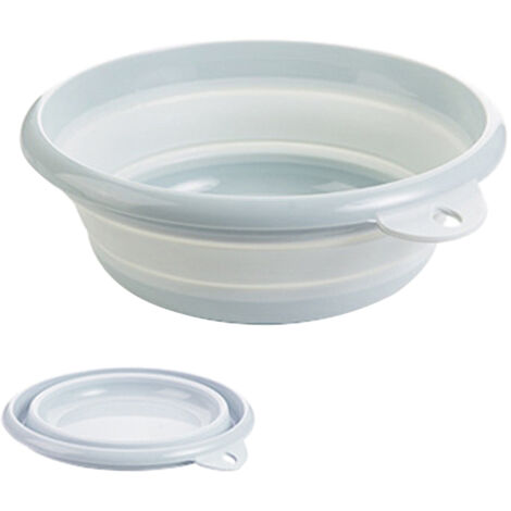 Bassine pliable et réutilisable, bassine ronde pliable, panier de rangement pour la cuisine, idéal pour le camping, la maison et les camping-cars.
