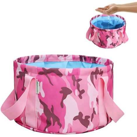 Bassine pliable, seau d'eau de voyage, bassine d'eau portable pliable, 12,5 L, étanche et légère.