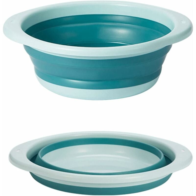 Bassine Retractable, bassine Pliable, Bol à Vaisselle Rond Pliable Moyen Multifonctionnel, Bol Pliable Portable Peu encombrant pour Laver Les