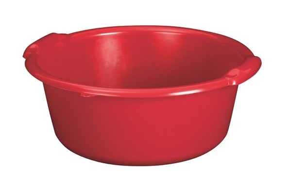 Aluminium Et Plastique - Bassine ronde 20 l - d: 45 cm x 20 cm - rouge