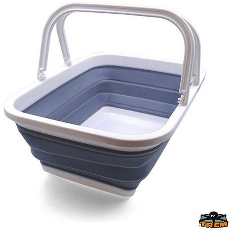 Bassine silicone pliable 15L – Évier flexible avec hanse – 500g – Pour espaces confinés et bricolage – Tr.Em.