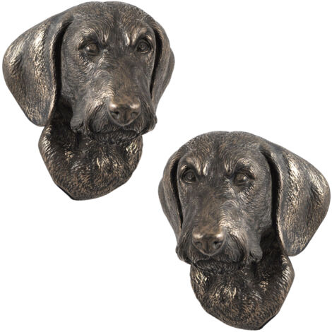Bassotto a pelo duro - statuetta di cane, busto appeso, decorazione unica per un amante dei cani di Art-Dog