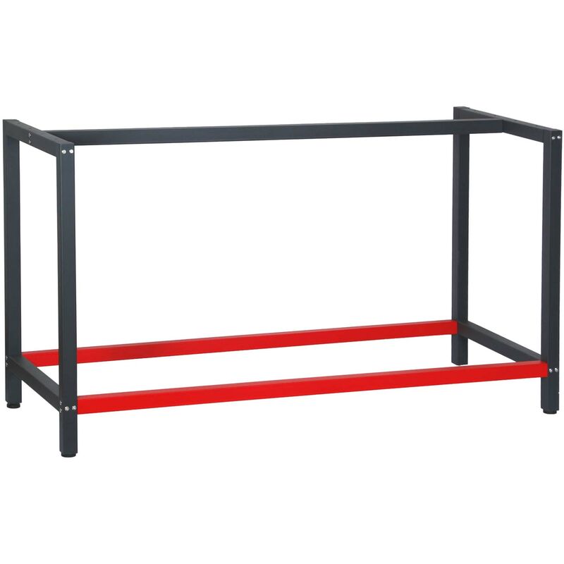 

Bastidor para banco de trabajo 150x57x81cm Acero Antracita-rojo Armazón mesa taller Banco taller