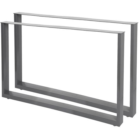 Bastidores para mesa 100x72 cm Recubrimiento polvo gris Caballetes tablero Patas de mesa Bricolaje