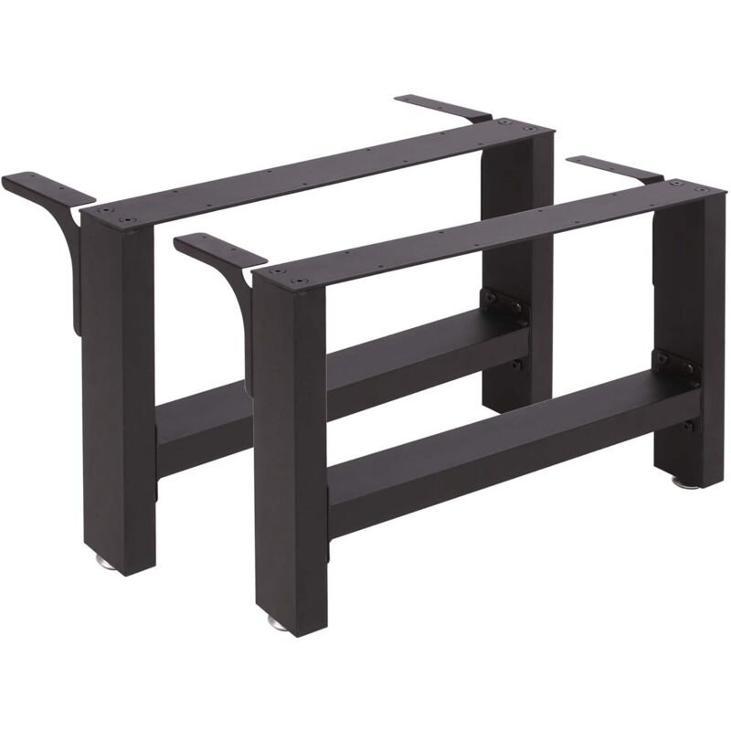 

Bastidores para mesa 64x40cm Recubrimiento polvo negro Caballetes para escritorio Patas mesa Muebles