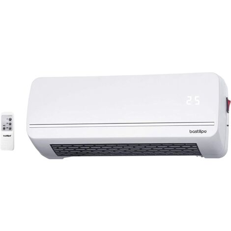 Bastilipo - Riscaldatore ceramico split, resistenza PTC, 1000/2000W, colore BIANCO, ideale per bagni, CS-2000B,