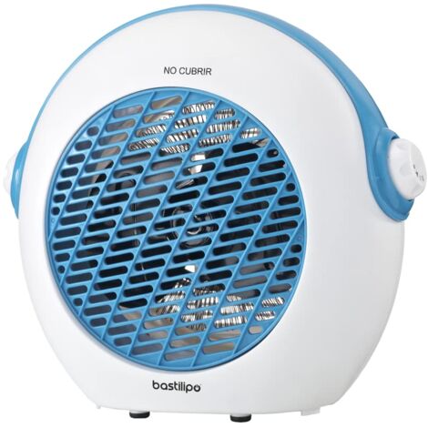 Bastilipo - TVC-2000C, Termoventilatore verticale, Bianco/Blu, 1000/2000W, Termostato
