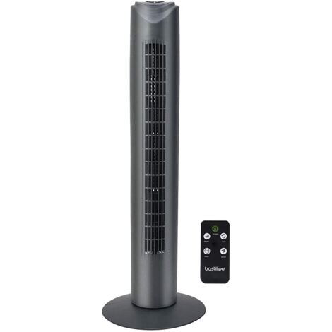 Bastilipo - Ventilatore a torre con telecomando, potenza 50W - 3 velocità, Sagres